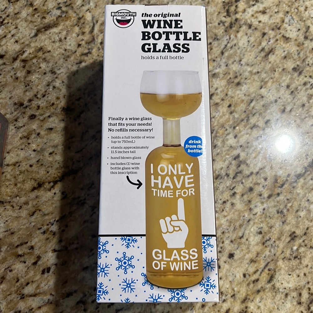 BigMouth Inc Wine Bottle Glass